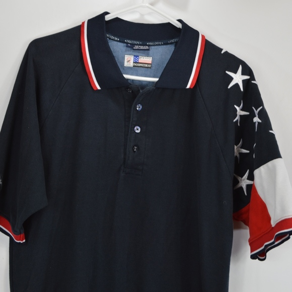 Vintage Rock Point Mens Large Patriotic Polo Shirt - Picture 2 of 6